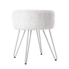 Plush Shaggy Vanity Dressing Table Stool Fluffy Piano Chair Bedroom Makeup Seats
