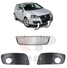 FOR VW GOLF MK5 GTI GT 2003-2009 FRONT FOGLIGHT GRILLE WITH LOWER CENTER GRILL
