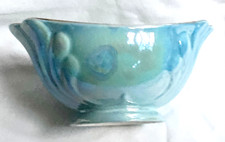 Vintage Art Deco Maling Pottery Lustre Ware Blue Sugar Bowl/Bonbon Dish