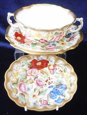 Hammersley Queen Anne Soup Coup & Base with Oval Pin Tray