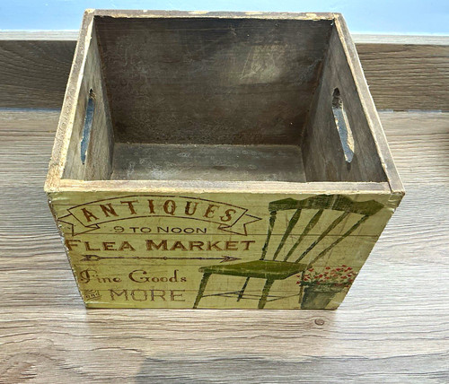 Wooden rectangular storage box - wooden,