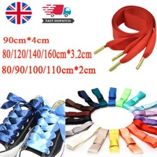 Flat Silk Shoe Laces Satin Silk Ribbon Sneaker Shoe Strings Shoelaces Colorful 