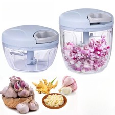 New Manual Pull Rope Vegetable Onion Garlic Chopper Food Hand Held Dicer Slicer