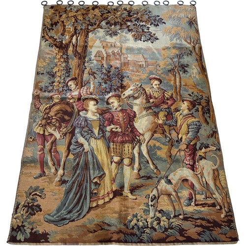 Vintage tapestry with medieval - tapestry,
