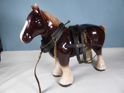 Porcelain shire horse with - porcelain,
