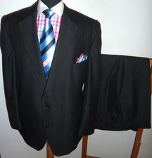 MAGEE Suit Charcoal Grey 2 Piece Wool Blend Men's 54 Jacket Trousers W48 L29