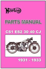 NORTON Parts Manual All Models