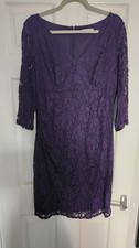 Jacques Vert Purple Lace Shift