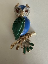 Vintage Owl Brooch By Trifari