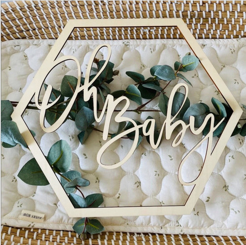 Baby wooden sign - baby,