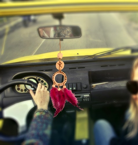 Car mirror hanging - mirror,