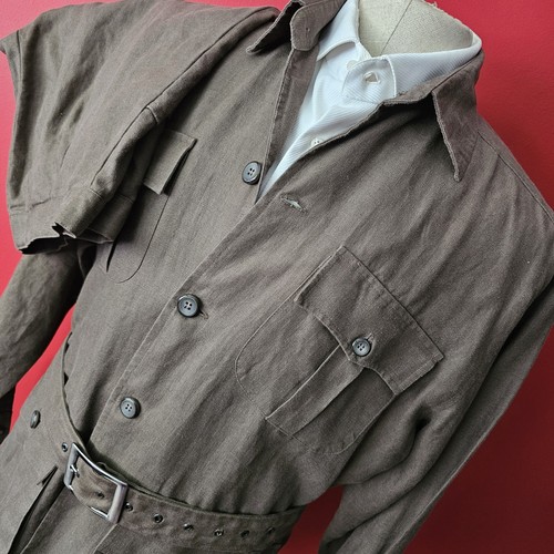 Vtg 100 linen safari field - 100%,