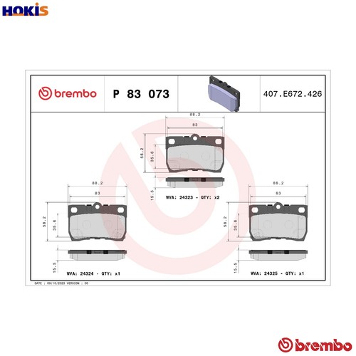 Brake pad set - pad,