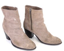 Zara Ankle Boots Beige Suede