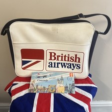 concorde memorabilia flight bag BRITISH AIRWAYS SIGNED COVER BY CAPTAIN - R1B