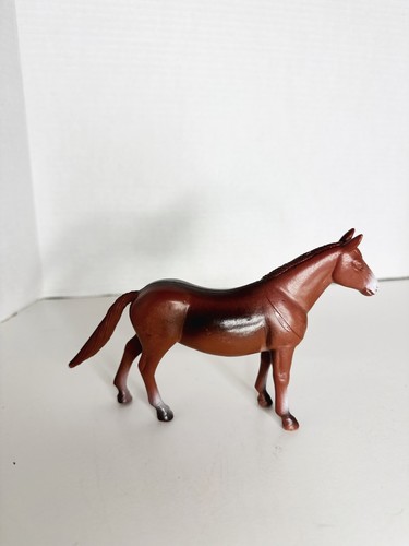 Brown horse hard plastic - horse,
