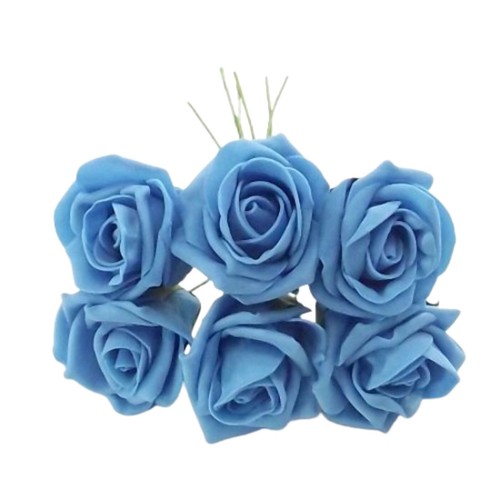 5cm foam roses bunch 6 - roses,