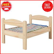 Multicolour Pine Doll Bed with