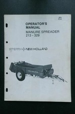 New Holland Manure Spreader Operator's Manual Model 213-329