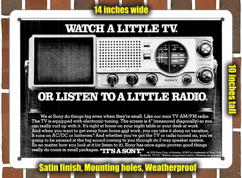 Metal sign 1978 sony - metal,