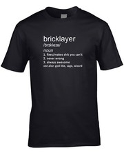 Bricklayer Definition Mens T-Shirt Bricky Gift Idea Builder Work Job  