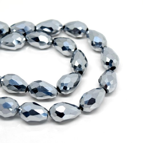Faceted teardrop crystal glass - teardrop,