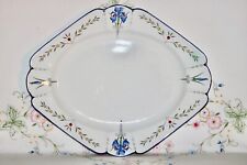 Very Rare ART DECO Dinner Set Shelley China Queen Anne Blue Iris LARGE Platter