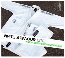 BJJ Gi Mens Brazilian Jiu Jitsu Suit Uniform Adult "White Armour Lite"