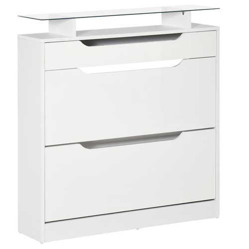 Homcom shoe cabinet with - cabinet,