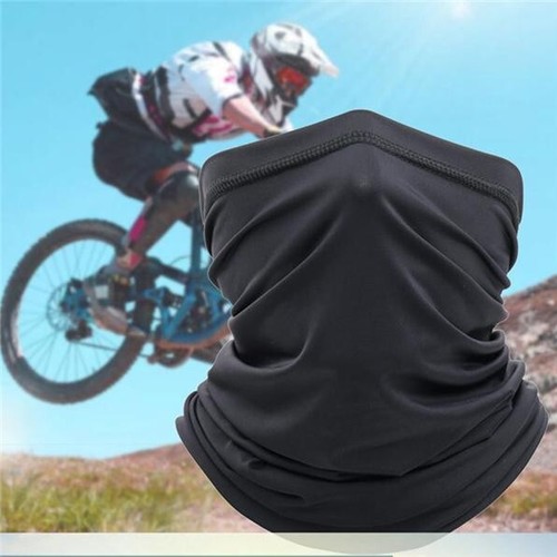 Silk black face mask - face, tube