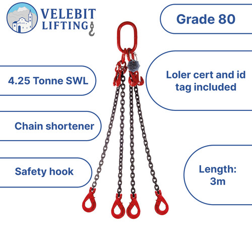 3mtr leg 8mm - 3mtr, chain