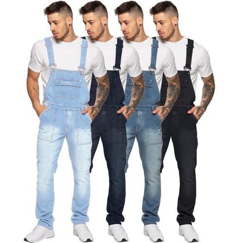Enzo mens dungarees jeans - enzo,