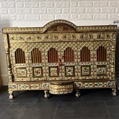 Indian ornate carved painted - ornate,