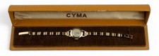 Rare Vintage Cyma 9ct Gold Ladies Watch, Gate Link Bracelet, Boxed