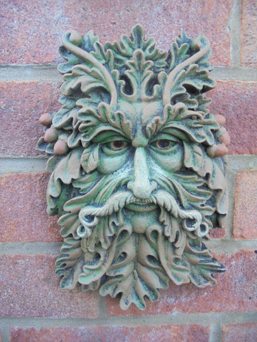 Oak leaf green man wall - leaf,