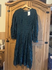 H&M Women's Animal Print Green Dress Size 10