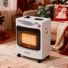 18.11 in Freestanding Fire Butane Cabinet Heater Portable Calor Gas Heater 4.2KW