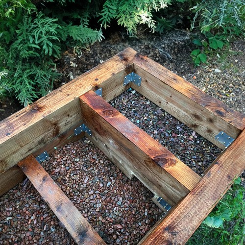 Corner edge timber railway - timber,