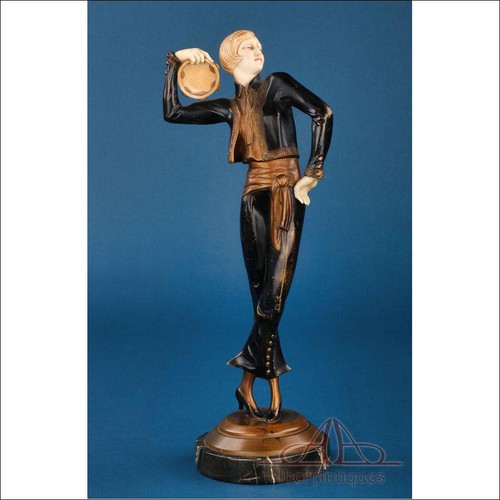 Girl with tambourine paul - girl, tambourine,
