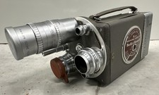 1950s Bell & Howell Film 16mm Magazine Movie Camera 200 W/3 Lenses