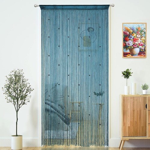 Beaded curtain door - curtain, string