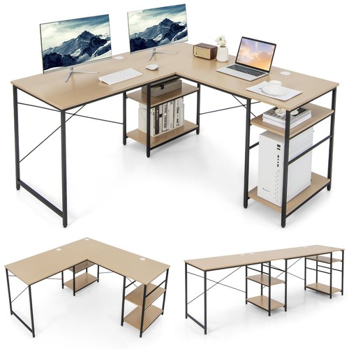 Large shaped computer - l-shaped, desk