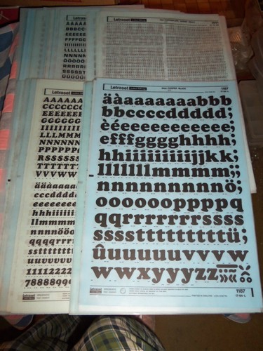 Nos letraset lettering 10 x - nos,
