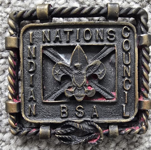 Scout vintage belt buckle - vintage,
