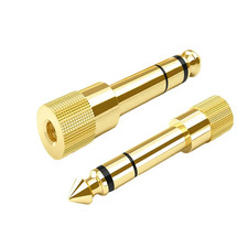 2x GOLD 3.5mm AUX Stereo