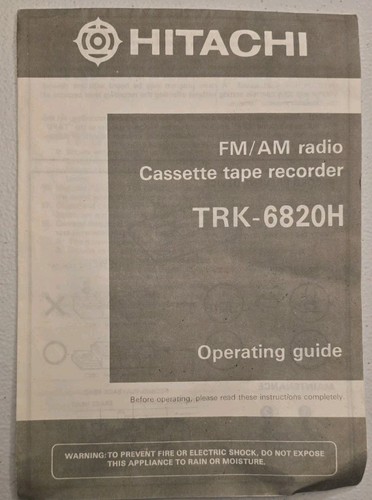 Vtg hitachi trk 6820h fm - vtg, am/fm