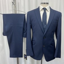 M&S TAILORING Indigo Slim Fit Stretch Modern 2 Piece Suit C42S W34 L29