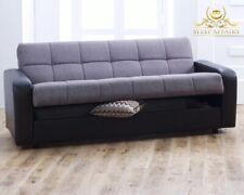 3 Seater Sofa Bed Recliner Sleeper Couch Settee Hidden Storage Ottoman Sofabed