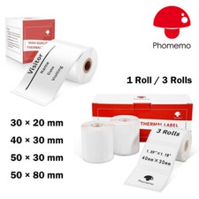 White Sticker Label Self-Adhesive Tag Paper for Phomemo M110/M200/M221 Printer