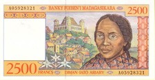 MADAGASCAR 2.500 FRANCS  ANNO 1998 PICK P81  UNC - FDS